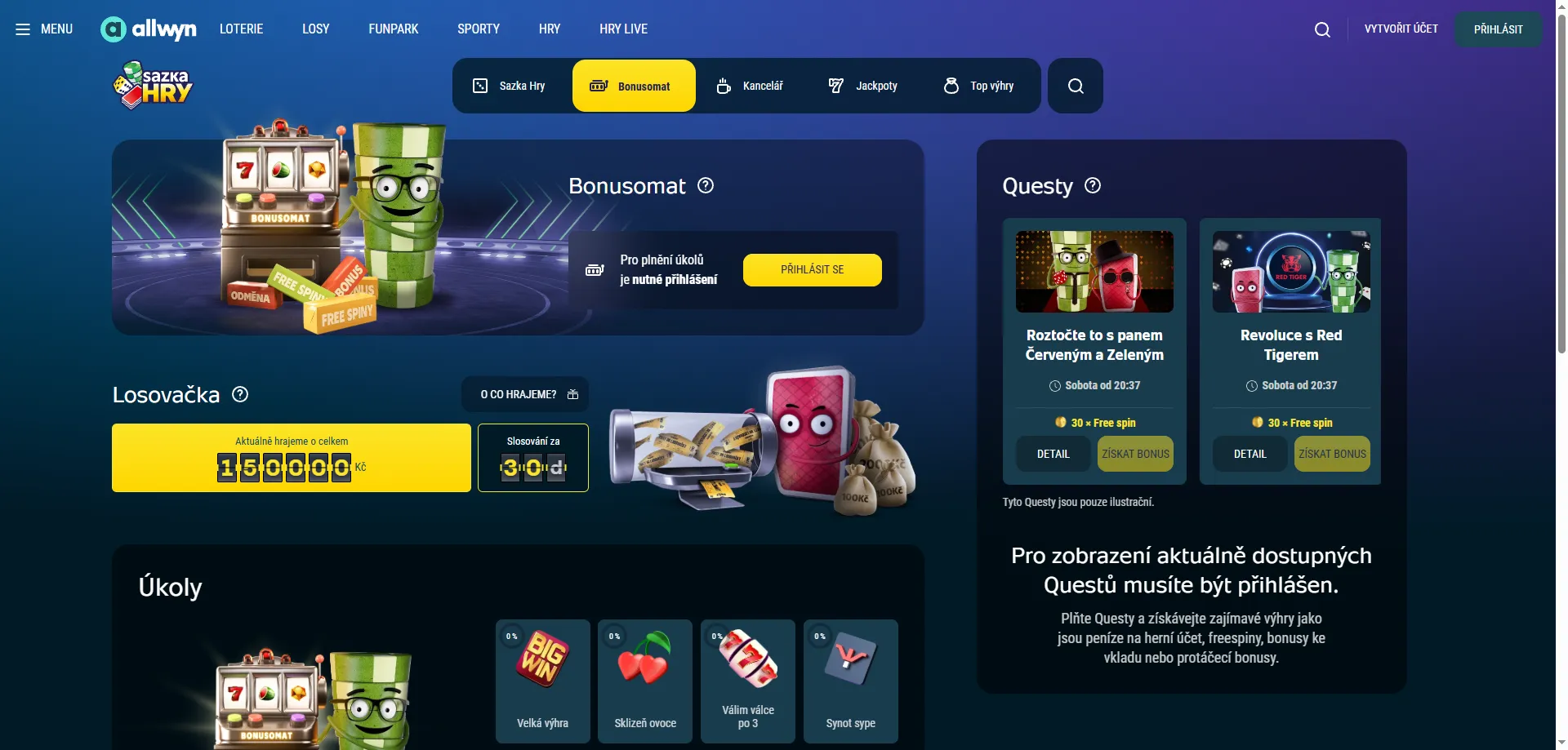 Sazka registrace bonus – 700 free spinů a 300 Kč zdarma pro nové hráče