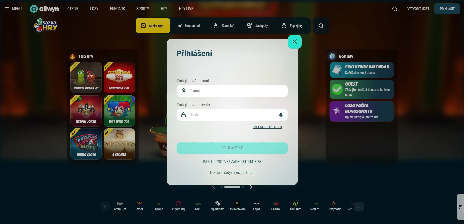 Sazka Casino přihlášení – přístup k hráčskému účtu online